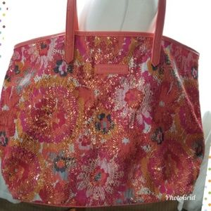 Vera Bradley Summer Sparkle Tote in Pixie Blooms